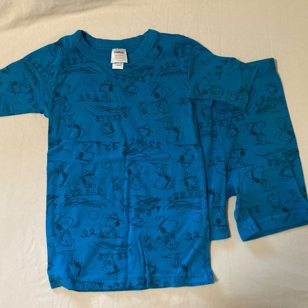 Hanna Andersson Pajamas camp Snoopy short johns size 140/US 10